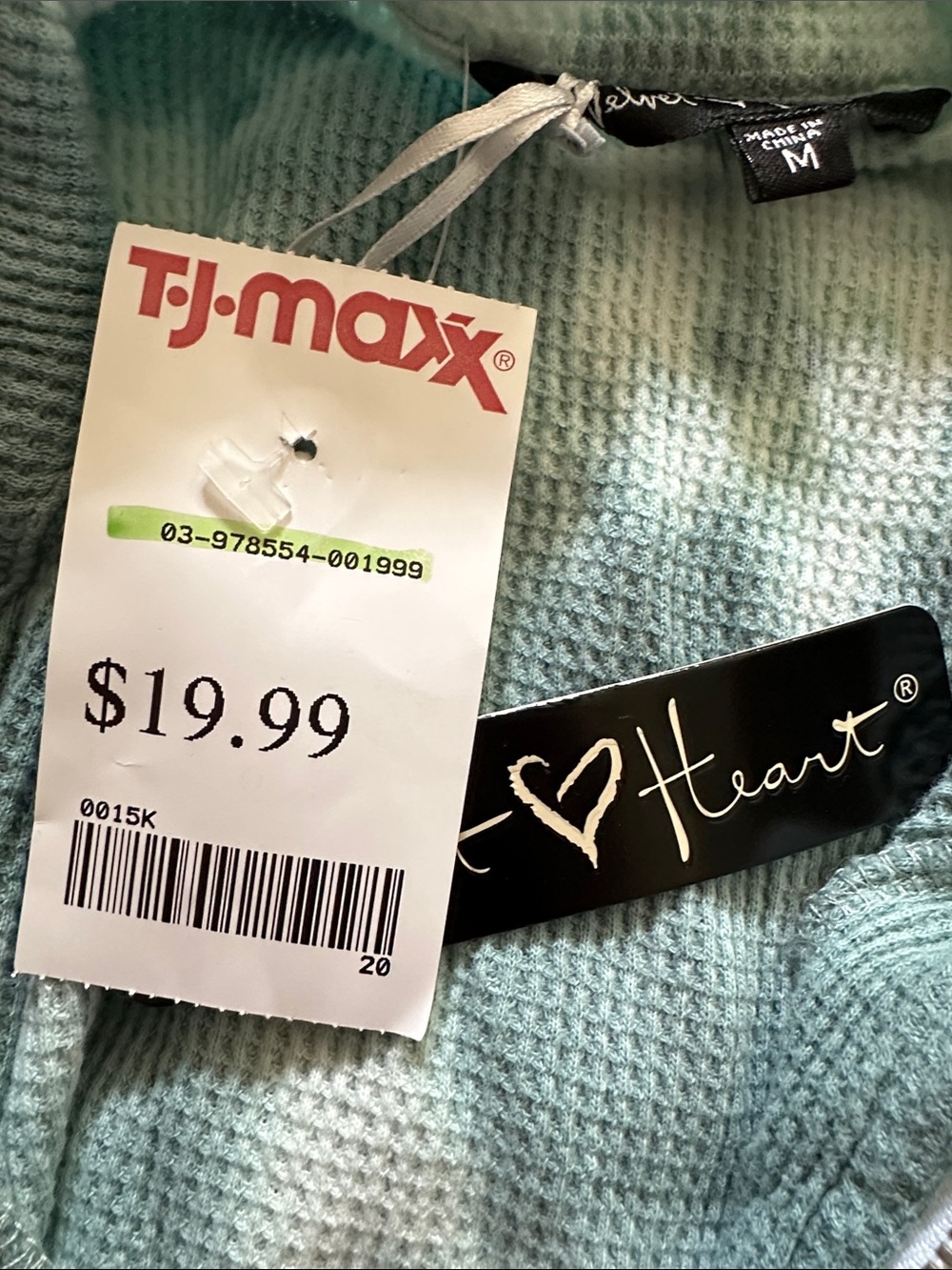 Velvet heart Light Sage Waffle-Knit Quarter Zip Pullover - Picture 4 of 8